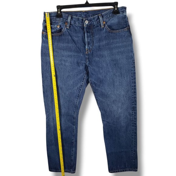 Levi's 501 CT High Rise Tapered Jeans Button Fly 32x26 Medium Wash 90s Mom Fit - Picture 7 of 7